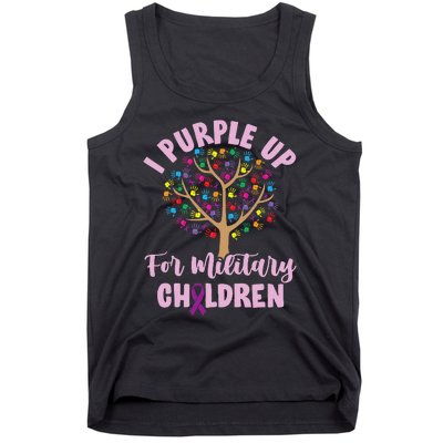 Purple Up For Military Children Tree Month Of Military Child Tank Top