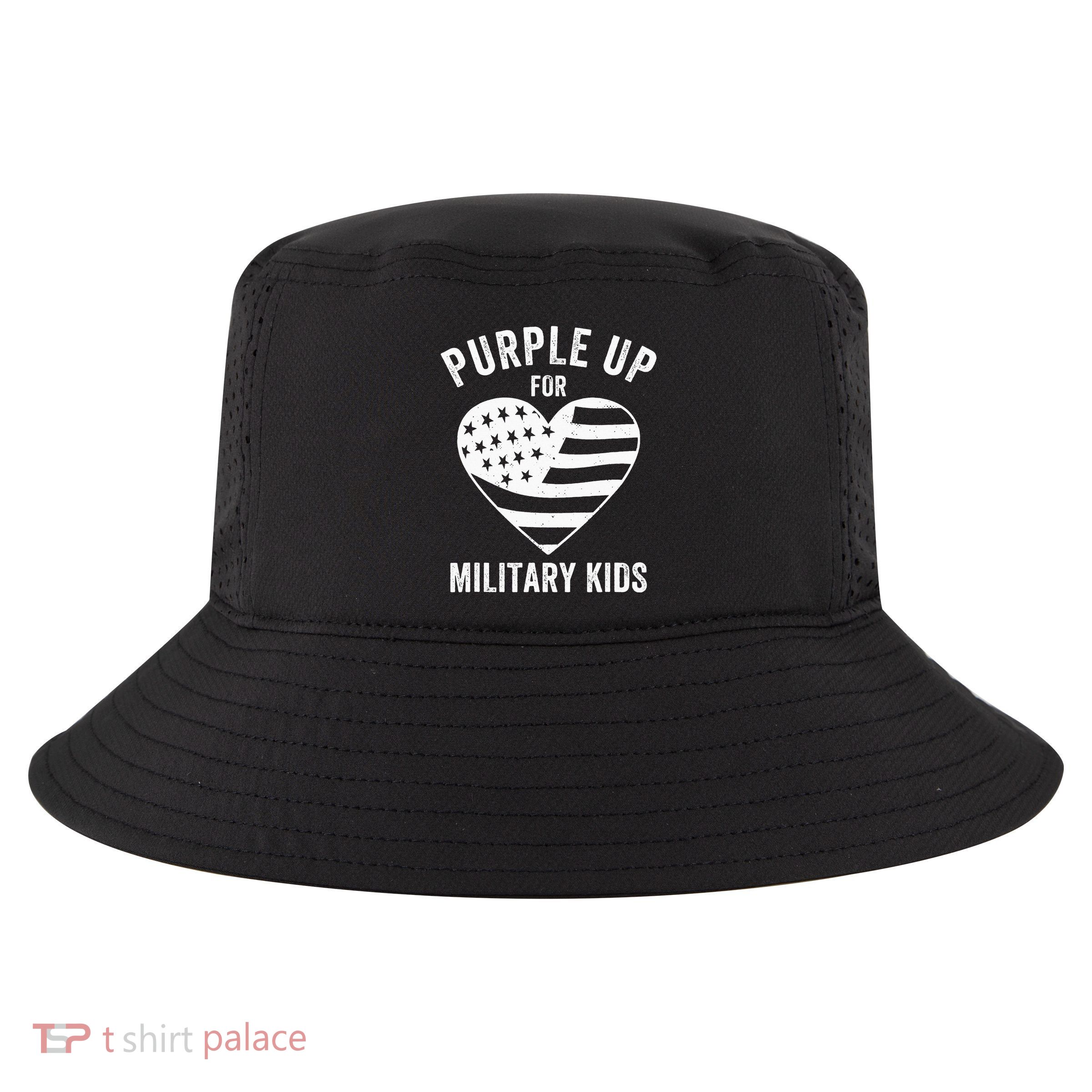 Purple Up For Military Child Month Cool Comfort Performance Bucket Hat