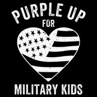 Purple Up For Military Child Month Flat Bill Trucker Hat