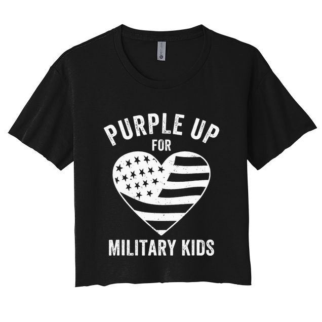 Purple Up For Military Child Month Crop Top