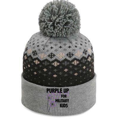 Purple Up For Military Child Month The Baniff Cuffed Pom Beanie