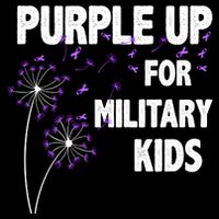 Purple Up For Military Child Month Drawstring Bag