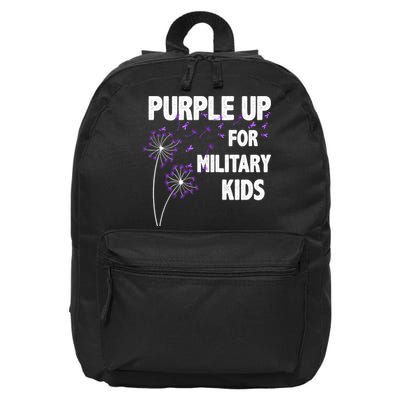Purple Up For Military Child Month 16 in Basic Backpack
