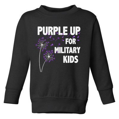 Purple Up For Military Child Month Toddler Sweatshirt