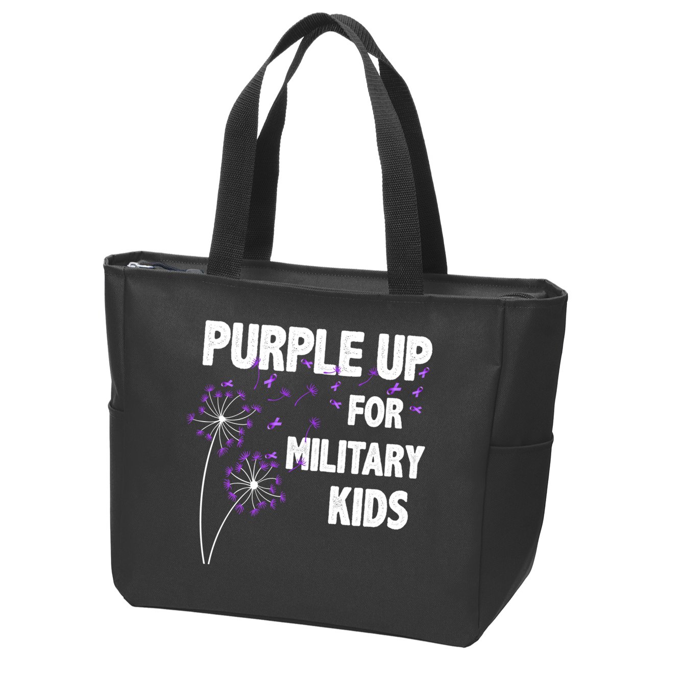 Purple Up For Military Child Month Zip Tote Bag