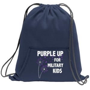 Purple Up For Military Child Month Sweatshirt Cinch Pack Bag