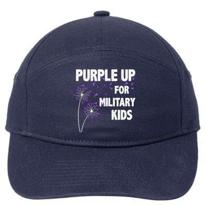 Purple Up For Military Child Month 7-Panel Snapback Hat