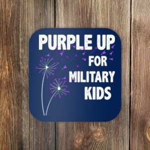 Purple Up For Military Child Month Coaster