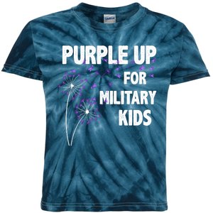 Purple Up For Military Child Month Kids Tie-Dye T-Shirt