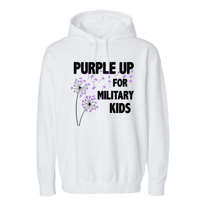 Purple Up For Military Child Month Garment-Dyed Fleece Hoodie