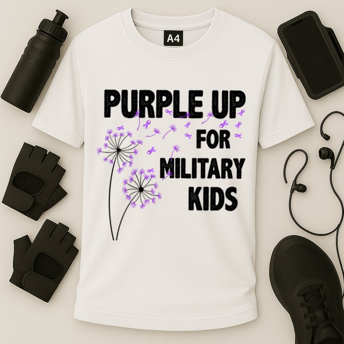 Purple Up For Military Child Month Cooling Performance Crew T-Shirt