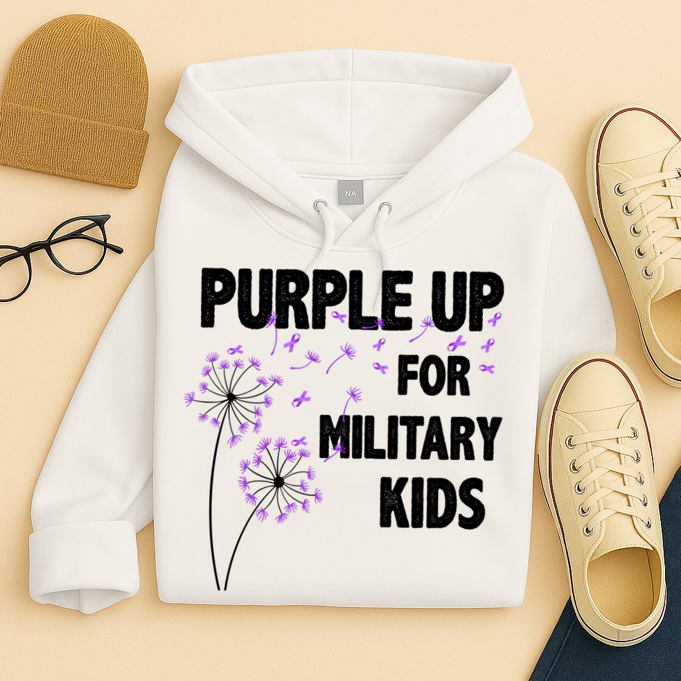 Purple Up For Military Child Month Hoodie