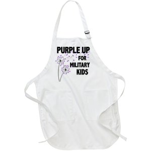 Purple Up For Military Child Month Full-Length Apron With Pockets