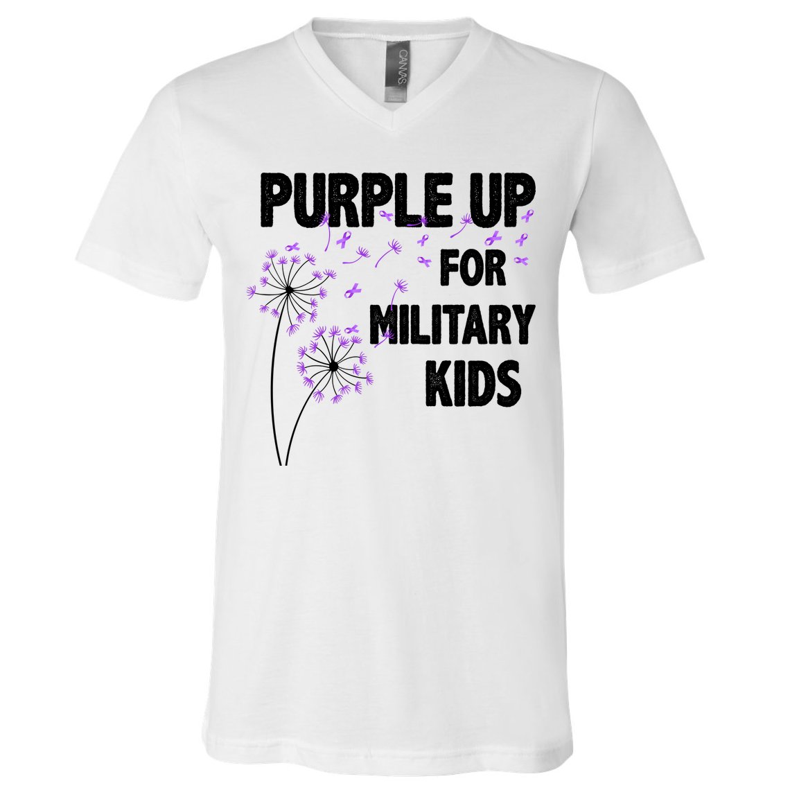 Purple Up For Military Child Month V-Neck T-Shirt