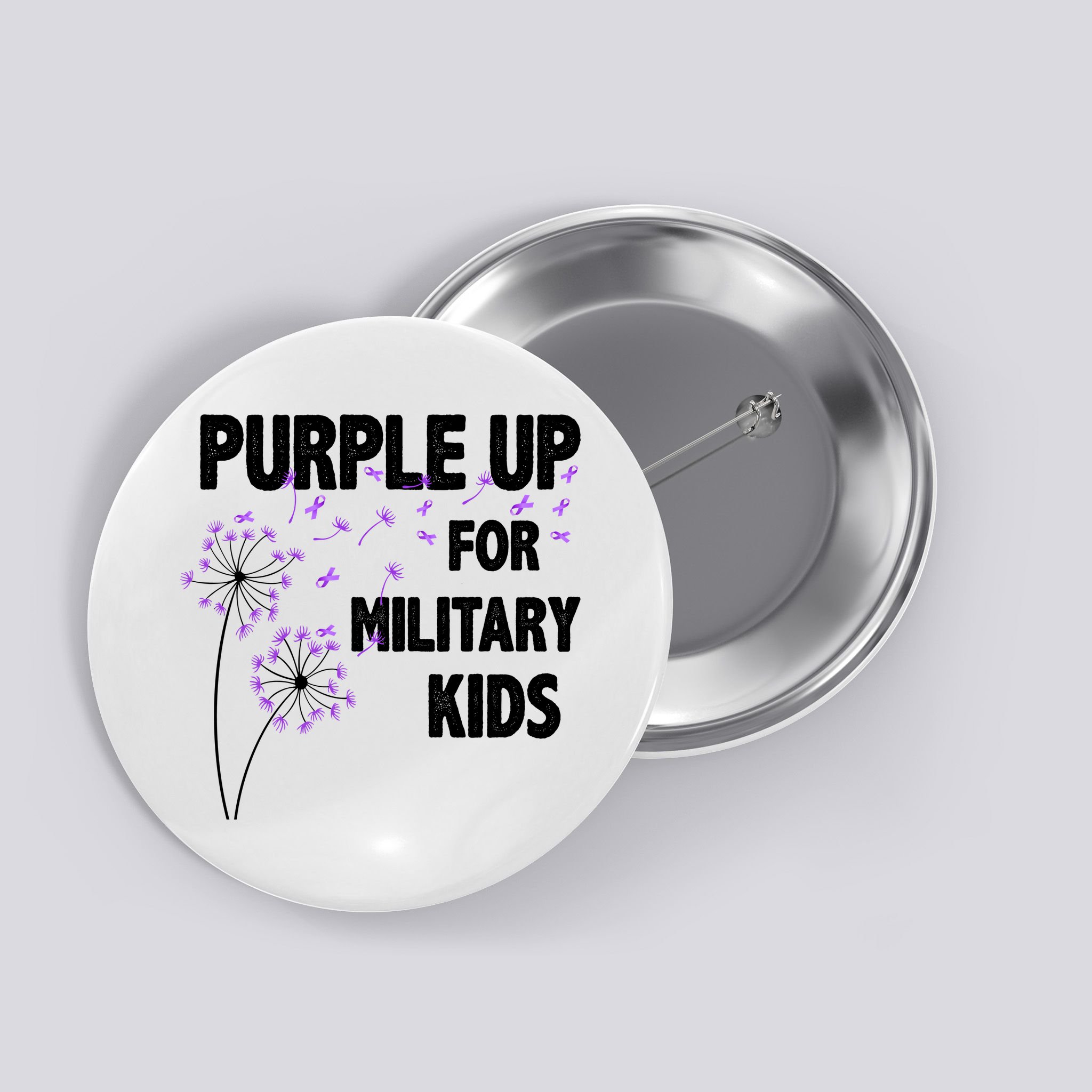 Purple Up For Military Child Month Button