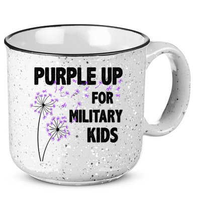 Purple Up For Military Child Month 15oz Campfire Ceramic Mug