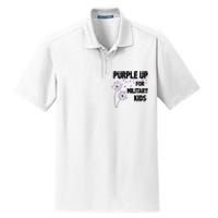 Purple Up For Military Child Month Dry Zone Grid Polo