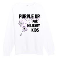 Purple Up For Military Child Month Premium Crewneck Sweatshirt