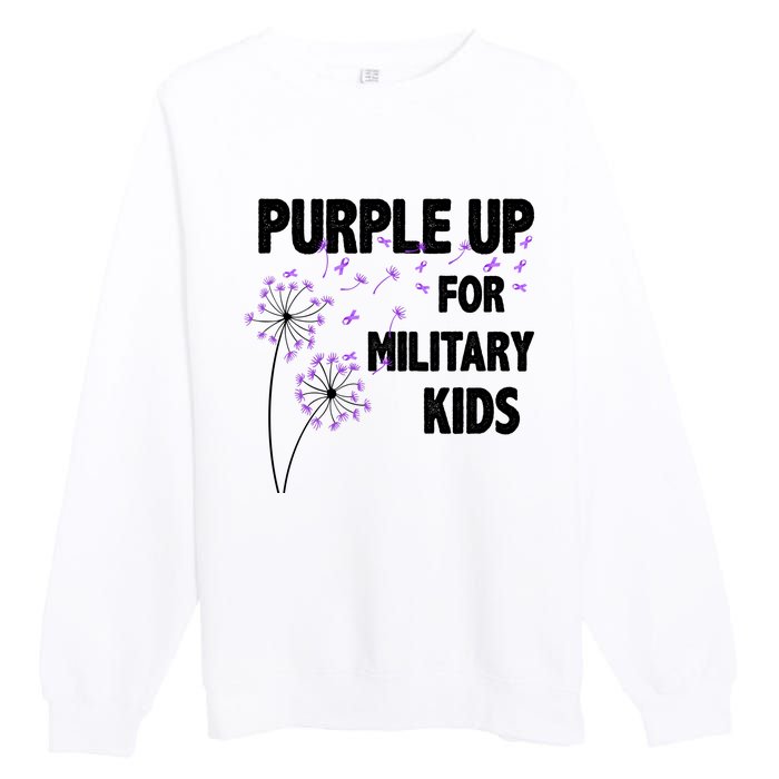 Purple Up For Military Child Month Premium Crewneck Sweatshirt