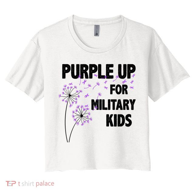 Purple Up For Military Child Month Crop Top