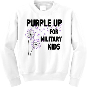 Purple Up For Military Child Month Kids Sweatshirt