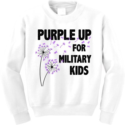 Purple Up For Military Child Month Kids Sweatshirt