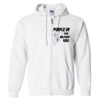 Purple Up For Military Child Month Full Zip Hoodie