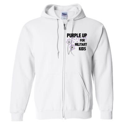 Purple Up For Military Child Month Full Zip Hoodie