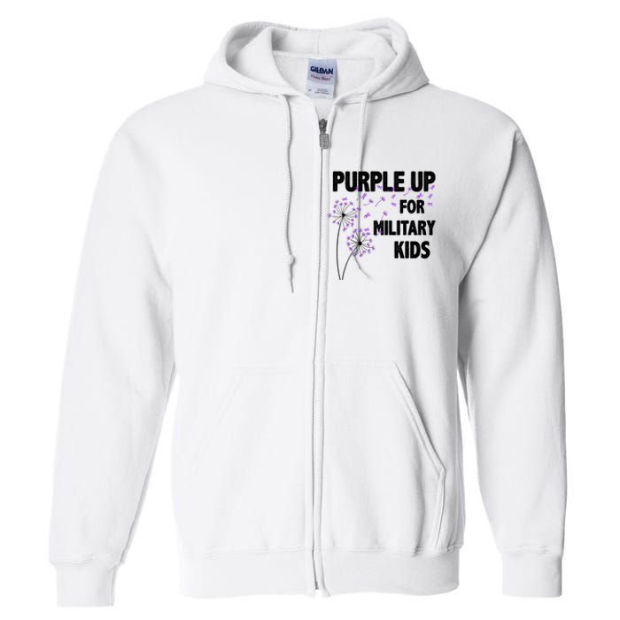 Purple Up For Military Child Month Full Zip Hoodie