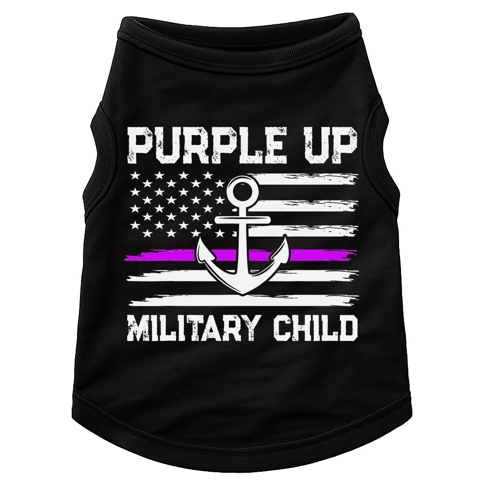 Purple Up For Military Child Month Doggie Tank
