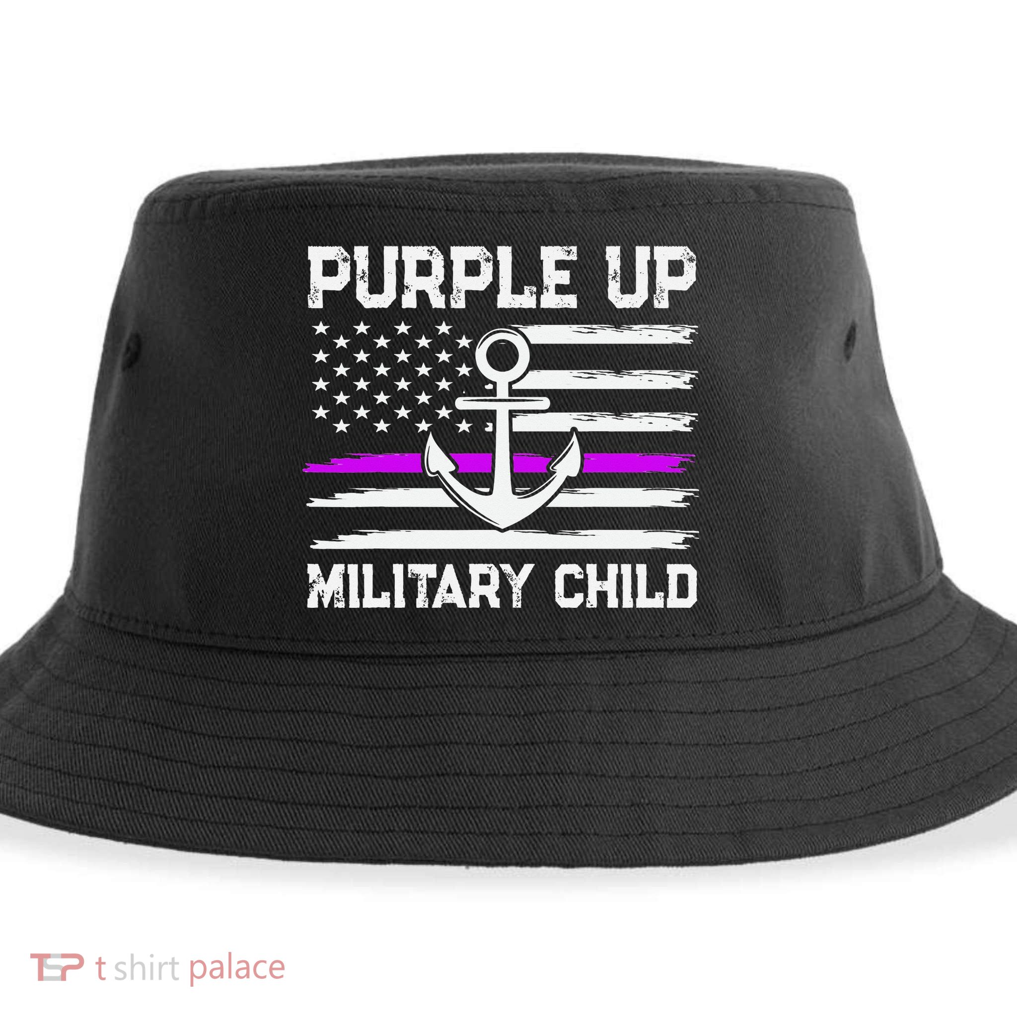 Purple Up For Military Child Month Sustainable Bucket Hat
