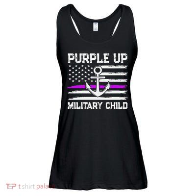 Purple Up For Military Child Month Ladies Essential Flowy Tank