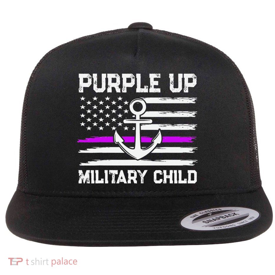 Purple Up For Military Child Month Flatbill Hat