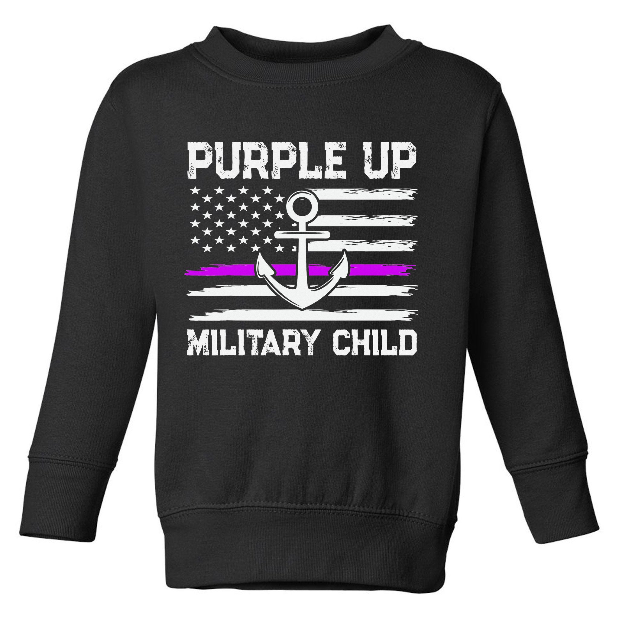 Purple Up For Military Child Month Toddler Sweatshirt