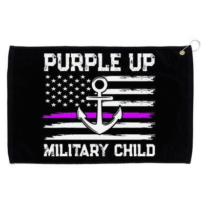 Purple Up For Military Child Month Grommeted Golf Towel