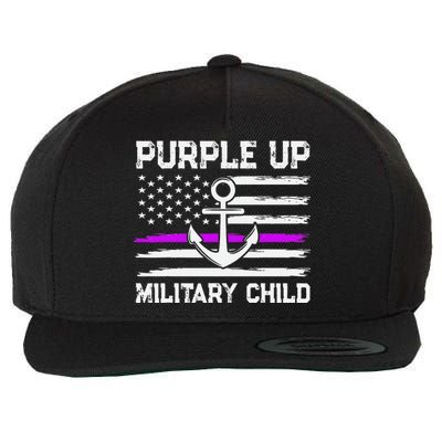 Purple Up For Military Child Month Wool Snapback Cap