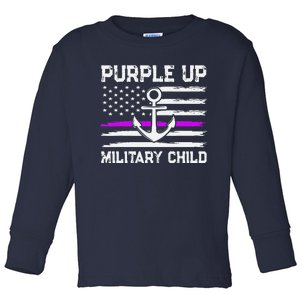 Purple Up For Military Child Month Toddler Long Sleeve Shirt