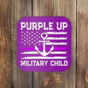 Purple Up For Military Child Month Coaster