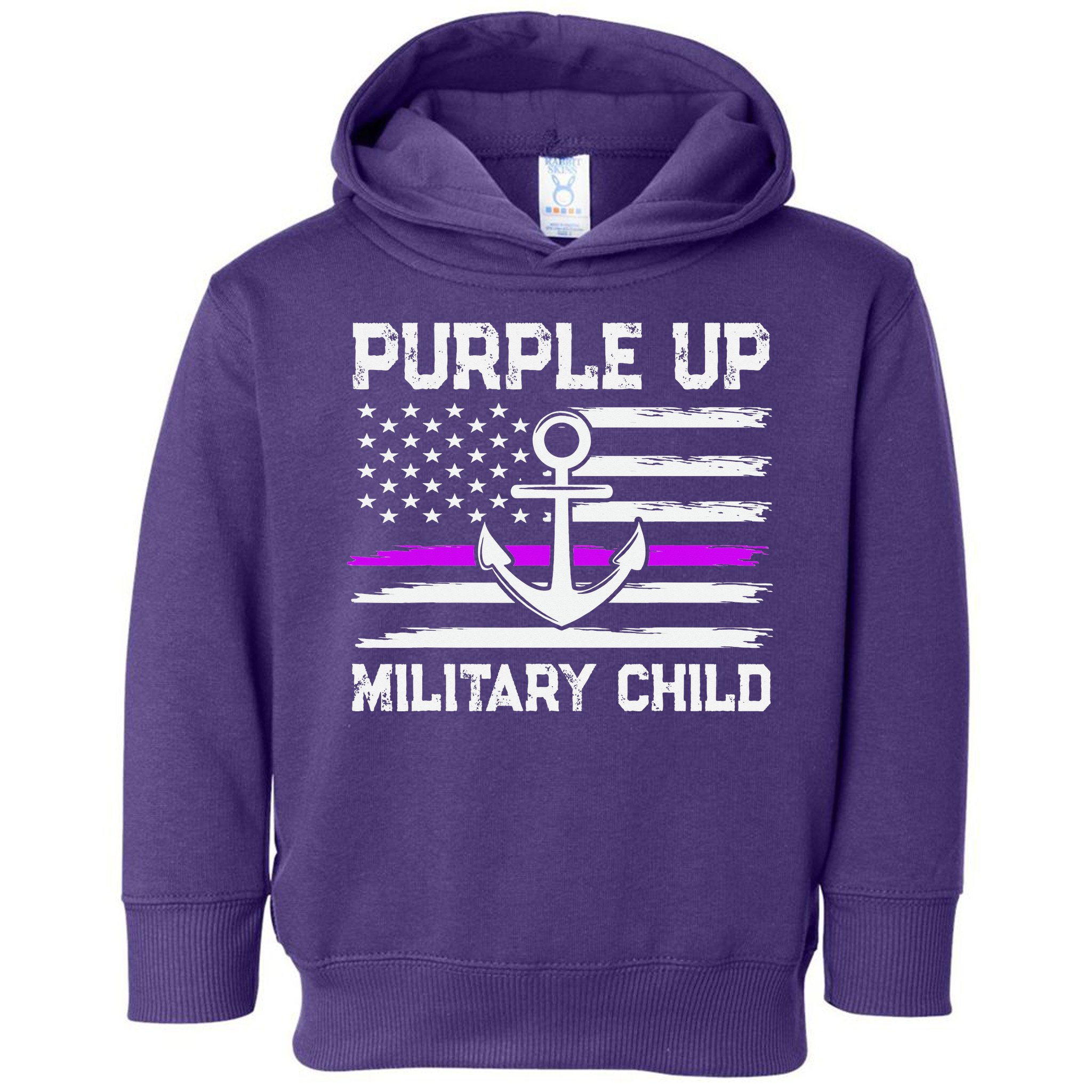 Purple Up For Military Child Month Toddler Hoodie