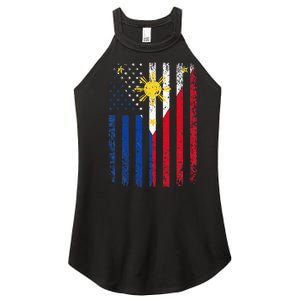 Philippines Usa Flag Women's Perfect Tri Rocker Tank