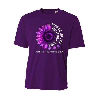 Purple Up For Military Sunflower For Military Youth Performance Sprint T-Shirt