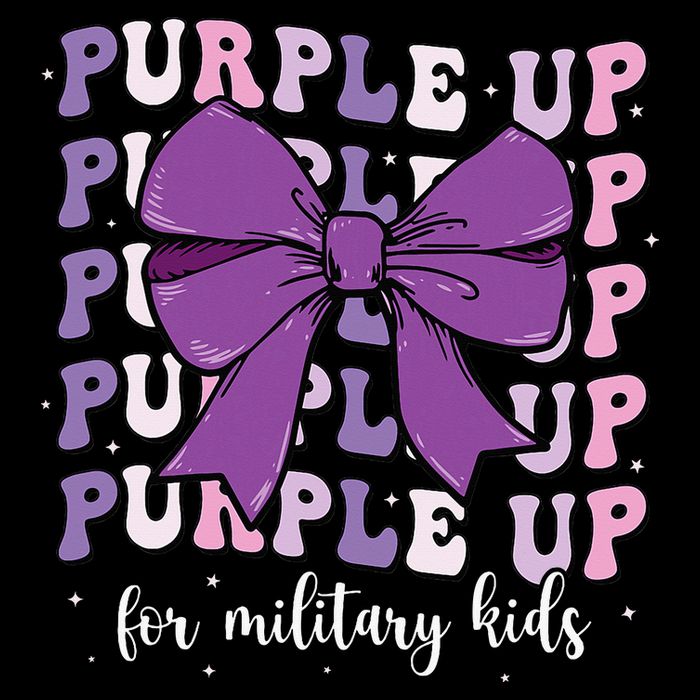 Purple Up For Military Girl Coquette Bow Military Child 16 in Basic Backpack
