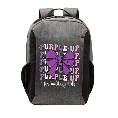 Purple Up For Military Girl Coquette Bow Military Child Vector Backpack