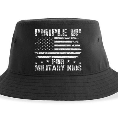 Purple Up For Military Day Proud Military Children 2024 Sustainable Bucket Hat