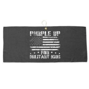 Purple Up For Military Day Proud Military Children 2024 Large Microfiber Waffle Golf Towel