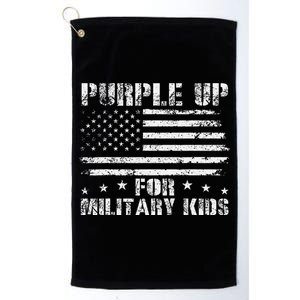 Purple Up For Military Day Proud Military Children 2024 Platinum Collection Golf Towel