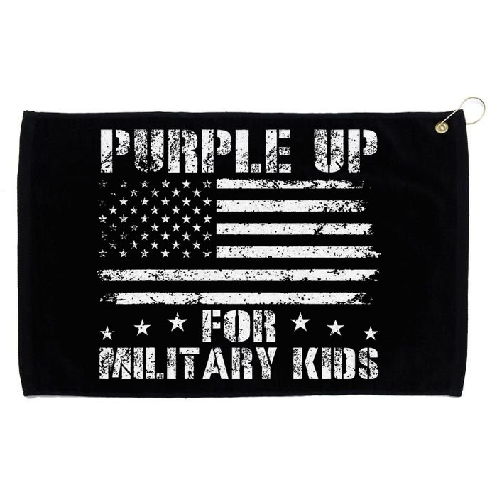 Purple Up For Military Day Proud Military Children 2024 Grommeted Golf Towel