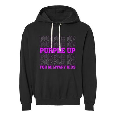 Purple Up For Military Child Month Garment-Dyed Fleece Hoodie