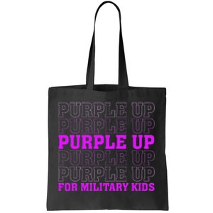 Purple Up For Military Child Month Tote Bag