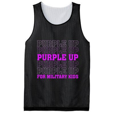 Purple Up For Military Child Month Mesh Reversible Basketball Jersey Tank